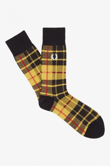 Pánské Ponožky Fred Perry Macleod Tartan Světle Žluté | CZ 1882UZGT